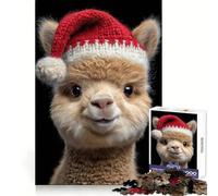 Puzzle de Noël avec Portrait d'alpaga, 1000 pièces, pour Adolescents entraînement à la Concentration, évasion paisible, Assemblage serré, Cadeau attentionné (38x26cm)