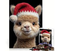 Puzzle de Noël avec Portrait d'alpaga, 1000 pièces, pour Adolescents entraînement à la Concentration, évasion paisible, Assemblage serré, Cadeau attentionné (38x52cm)