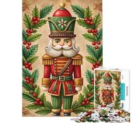 Puzzle de Noël Casse-Noisette avec Couronne de Houx 1000 pièces pour Adultes Jeu de Construction Facile découpe de précision Cadeau Unique pour Un Anniversaire ou Noël (38x52cm)