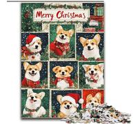 Puzzle de Noël Corgi Collage 1000 pièces pour Adultes et Adolescents, Difficile à réaliser mais Amusant et Humoristique, Cadeau d'anniversaire, Cadeaux, décoration Murale (26x38cm)