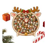 Puzzle de Noël Interactifs en Bois aux Animaux Amusants | Puzzles de Noël et bricolages pour Garçons Filles Ados Adultes Anniversaire Nouvel An