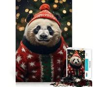 Puzzle de Noël Pandas Cozy pour Adultes, 1000 pièces, Jouet intellectuel apaisant, décoration Murale de qualité (50x75cm)
