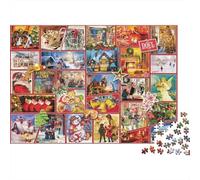 Puzzle de Noël pour Adultes Collage Artistique décoration Murale Calendrier de l'Avent Jeu éducatif et détendu 1000 pièces 38 x 26 cm