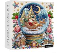 Puzzle de Noël pour boule de cristal de 500 pièces, 50 x 50 cm, avec assemblage à faire soi-même, conçu pour des images claires et une connexion lisse des pièces (style A)