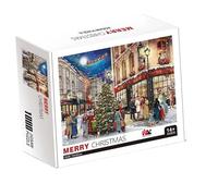 Puzzle De Noël, Puzzle Noël Pour Adultes | Compte À Rebours Le Calendrier Vintage Jigsaw,Chaque Jour Décembre Vacances D'hiver 1000 Pièces