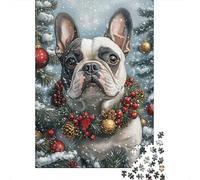 Puzzle de Noël rectangulaire en Carton 100% recyclé pour Chiens, idéal comme Cadeau de Noël pour Adultes, 1 000 pièces (75 x 50 cm)