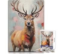 Puzzle de Noël Rudolph Le Renne, 1000 pièces, pour Adolescents Jeu éducatif d'observation et de développement du Sens de l'observation et Symbolique pour Les fêtes Dimensions:38x26cm