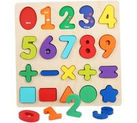 Puzzle de nombres, Blocs de nombres en Bois 0 à 9, Jouets d'apprentissage Couleur et Forme, Jouets éducatifs en Bois préscolaires pour Les Enfants 3 Ans et Plus |.Casse-tête alphabétique
