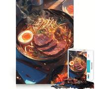 Puzzle de Nouilles Ramen pour Adolescents, 1000 pièces, Jeu de logique Clair, Plaisir Lent, découpe Parfaite, Surprise d'anniversaire (38x52cm)