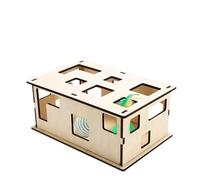 Puzzle de nourriture pour chat, labyrinthe pour chat, boîte à jouets éducative en bois, multi-trous, labyrinthe pour chat qui stimule le désir et réduit le comportement de rupture des meubles