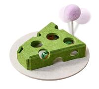 Puzzle de nourriture pour chat | Puzzles alimentaires à motif de fromage pour chats | Labyrinthe à collation avec et boule cloche pour chiot, grande et petite race, chaton, sol intérieur et
