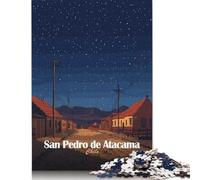 Puzzle de Nuit San Pedro de Atacama, Puzzle Amusant en Carton de qualité supérieure pour garçon ou Fille, Cadeaux de Noël, 1000 pièces (38 x 26 cm)