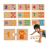 Puzzle de numéro de mathématiques, numéro de mathématiques du numéro,1-10 Puzzle de numéro de mathématiques en bois | Toys de comptage éducatif, outil primé en matière d'apprentissage précoce, fournit
