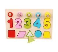Puzzle de numéro en bois, jouet en bloc de correspondance des couleurs