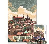 Puzzle de Nuremberg 1000 pièces pour Adultes,Stimulant cérébral,Loisir Silencieux,Verrouillage sécurisé,Cadeau attentionné (38x52cm)