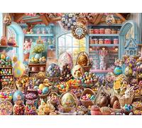 Puzzle de Pâques 1000 pièces par Vermont Christmas Company - Puzzles de Pâques avec pièces de forme aléatoire - 66 5/8 po x 49 1/4 po