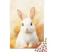 Puzzle de Pâques Lapin Mignon pour Adultes 1000 Pièces - Grand Puzzle à Refaire Soi-même - Jeu Éducatif et Amusant pour Toute la Famille - Décoration Unique - 38 x 26 cm / 1000 Pièces
