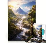 Puzzle de Paysage de Cascade pour Adultes,1000 pièces,Jeu de réflexion Stimulant,Structure à emboîtement précise,Facile à Apprendre,pour Le Plaisir de Toute la Famille (38x52cm)