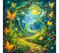 Puzzle de Paysage de Jungle onirique pour Adultes,35 pièces,12x12 cm Puzzle de Bricolage Artistique pour Décoration de la Maison, Jeu éducatif Challenge Toy Puzzles pour Adultes