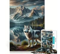 Puzzle de Paysage de Loup de Montagne pour Adultes, 1000 pièces, Logic Boost Toy Group Joy Premium Edge, Surprise d'anniversaire (38x52cm)