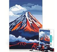 Puzzle de Paysage de Montagne volcanique,1000 pièces,Jeu de mémorisation mentale,découpe de Haute précision,activité Manuelle,défi cérébral interactif pour la Maison (38x26cm)