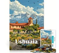 Puzzle de Paysage d'Ushuaia,Argentine,1000 pièces,Jeu de Concentration mentale,découpe de précision,Bords Lisses,activité captivante pour des soirées tranquilles (50x75cm)