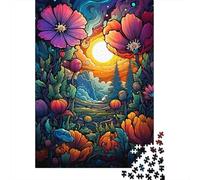 Puzzle de Paysage Fleuri coloré, Stimulant et Stimulant, en Carton 100% recyclé, pour Adultes et Enfants, Cadeaux de Noël, 1 000 pièces (38 x 26 cm)