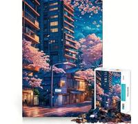 Puzzle de Paysage Japonais Sakura pour Adultes, 1000 pièces, pour stimuler la mémoire et s'amuser Ensemble, Assembler, Collectionner (38x26cm)