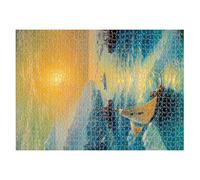 Puzzle de Paysage | Motifs Maritimes de Bateaux - Puzzle DIY de 1000 Pièces avec Motif Bateau Côtier - pour les Activités en Famille pendant les Fêtes de Noël et de Thanksgiving, à la Maison ou en Voy