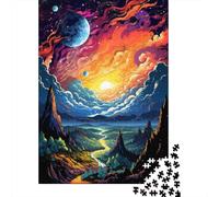 Puzzle de Paysage planétaire Fantastique, Puzzle rectangulaire en Papier pour Adultes et Adolescents, Cadeaux de Noël, 1 000 pièces (38 x 26 cm)