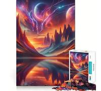 Puzzle de Paysage Spatial Fantastique pour Adultes, 1000 pièces, pour stimuler la mémoire, Jeu de Groupe, Motif Assembler, Surprise de Noël (38x52cm)