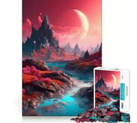 Puzzle de Paysage surréaliste pour Adolescents, 1000 pièces, Jeu de logique et de réflexion, Calme et Amusant, Bords Lisses, Cadeau d'anniversaire 38x26cm