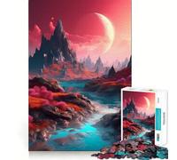 Puzzle de Paysage surréaliste pour Adultes, 1000 pièces, Think Smart Toy, Lien Familial, découpe précise, Cadeau saisonnier 38x52cm