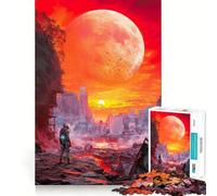 Puzzle de Paysage Urbain Post-apocalyptique pour Adolescents, 1000 pièces, Jeu d'exercice Mental, Design Relaxant, Assemblage, Surprise de Noël (38x26cm)