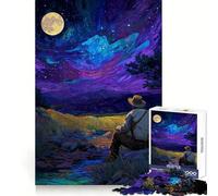 Puzzle de Paysage Veilleur de Nuit pour Adultes, 1000 pièces, Jeu de logique Fine, détente et Finitions soignées, œuvre d'art (50x75cm)