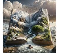 Puzzle de Paysages de Montagne fantastiques pour Adultes,1000 pièces,65x65 cm Puzzle de Bricolage Artistique pour Décoration de la Maison, Jeu éducatif Challenge Toy Puzzles pour Adultes