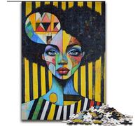 Puzzle de Peinture à l'huile de Femme Africaine pour Adultes et Adolescents Puzzle de 1000 pièces.adapté aux Personnes de 14 Ans et Plus Un Plaisir en Famille idéal comme Cadeau pour Toute la Famille