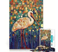 Puzzle de Peinture de spatule Blanche pour Adultes, 1000 pièces, Jouet Intelligent et apaisant, découpe précise, Objet de Collection 38x26cm