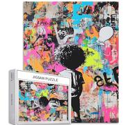 Puzzle de peinture pour enfants de 1000 pièces pour adultes, style street art Banksy, casse-tête coloré pour décoration de la maison, cadeaux, puzzle familial, parfait pour les soirées de jeu, 50,8 x
