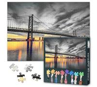 Puzzle de Philadelphie Skyline pour adultes de 1000 pièces, puzzle Benjamin Franklin Bridge pour adultes, jeux éducatifs amusants ou jouets pour amis aînés 50,8 x 68,6 cm