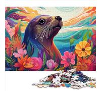 Puzzle de Phoque Coloré 1000 Pièces pour Adultes et Enfants à Partir de 12 Ans - Carton Recyclé (26x38 cm)