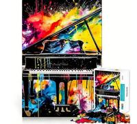 Puzzle de Piano coloré pour Adolescents, 1000 pièces, Casse-tête Relaxant et Amusant, Cadeau touchant (50x75cm)