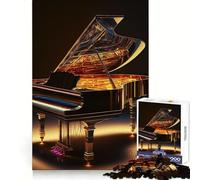 Puzzle de Piano coloré pour Adolescents 1000 pièces Wise Think Toy Gentle Leisure Tight Cut Liste de souhaits du Père Noël (38x52cm)