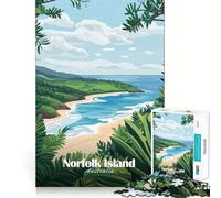 Puzzle de Plage de l'île Norfolk pour Adultes, 1000 pièces, Jeu d'entraînement cérébral, Divertissement Relaxant, Art à Assembler, Cadeau de Vacances (38x52cm)