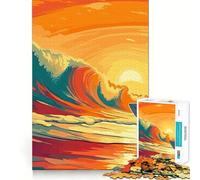 Puzzle de Plage sur Le thème de la Planche à Voile pour Adultes,1000 pièces,Jeu Stimulant l'esprit,pièces précises et sans Couture,activité relaxante à Faire en Groupe à l'intérieur (50x75cm)