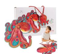 Puzzle De Plancher Pailleté, Puzzle De Dessin Animé Pour Enfants - Puzzle De Plancher Avec Poulpe Dessin Animé | Puzzle Mignon Pour Enfants, Puzzle Sur Le Plancher Des Animaux Pour La Maison, L'asile