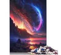 Puzzle de planètes célestes de 500 pièces - Puzzle créatif carré en bois pour adultes - Jeu éducatif - Jouet de défi - 500 pièces (52 x 38 cm)