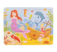 Puzzle de plateau de sirène en bois