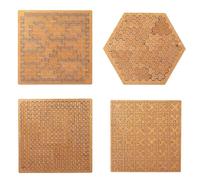 Puzzle de Plateau Fractal, Puzzles de Plateau d'entraînement cérébral - Fabrication de moules précises, Puzzle en Bois, Jeu cognitif, Puzzles en Bois Difficiles et Difficiles (4Pcs)