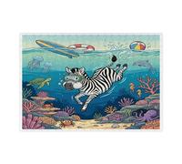 Puzzle de plongée amusant pour adultes - 300 pièces - Animaux marins côtiers d'été - Décorations sous-marines cool pour divertissement à domicile